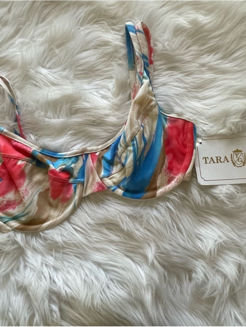 Tara Grinna Vintage NWT Uwire Bikini Top 32-36D